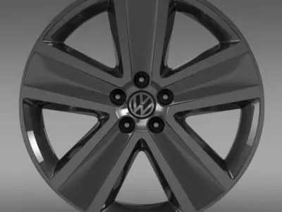 VW CrossPolo 2011 rim 3D model