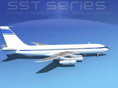 Boeing 707-320 SS Corporate 3 3D model
