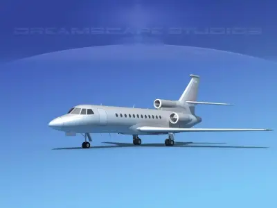 Dassault Falcon 900 Bare Metal 3D model
