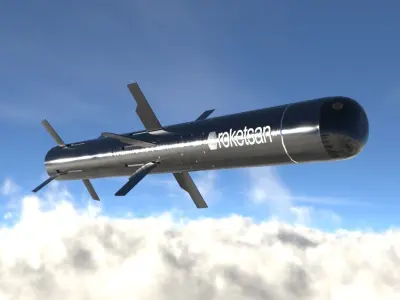 Omtas anti-tank missile Low-poly 3D model