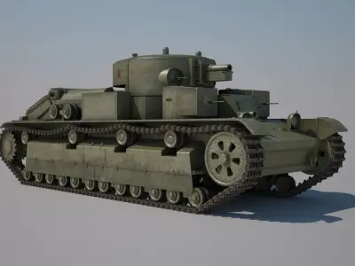 T-28 Middle Tank 3D model