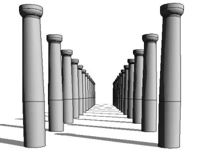 3D Parametrich Doric Column REVIT - 3Ds max Low-poly 3D model