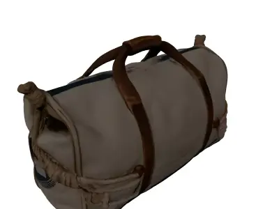Vintage Canvas Military Style Duffel Bag 3D model