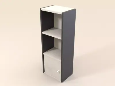 Shelves 3D Model tall bookcase with Free 3D model