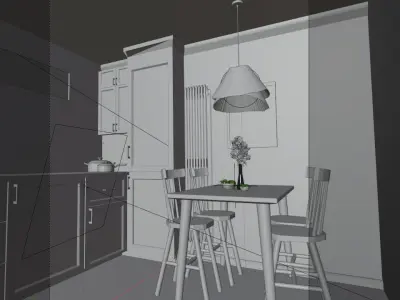 kitchen room Free 3D model