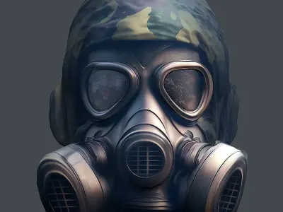 Helmet 3d model military combat Military Low-poly 3D model