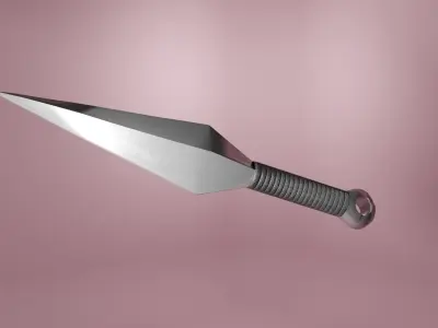 Japanese Kunai Low-poly 3D model