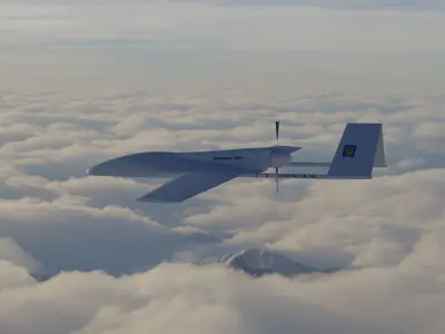 Bayraktar TB2 Ukrainian Navy Low-poly 3D model