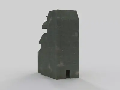 Low Poly Bunker Low-poly 3D model