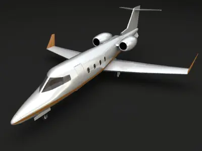 Learjet 54-55-56 Longhorn private jet 3D model