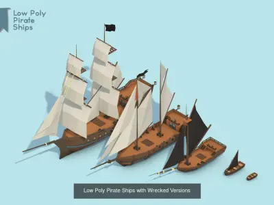 Low Poly Pirates Full Collection 