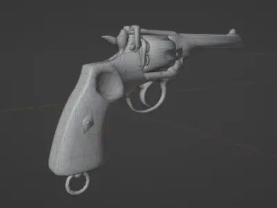 Webley 38 Mk6 Low-poly 3D model