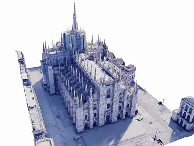 Milan Cathedral Low-poly 3D model