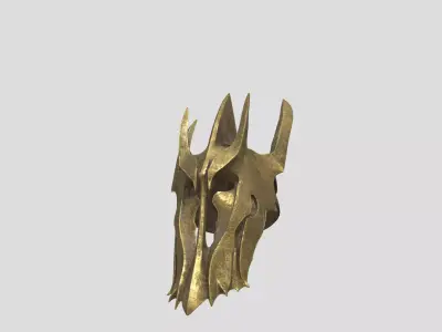 Golden Winged Helmet Low-poly 3D model