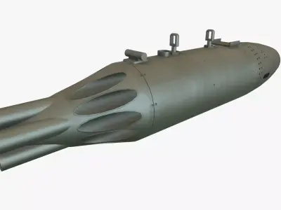 Rocket Launcher UB-16-57UM Low-poly 3D model