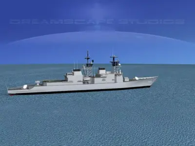 Spruance Class DD975 USS Obrien 3D model