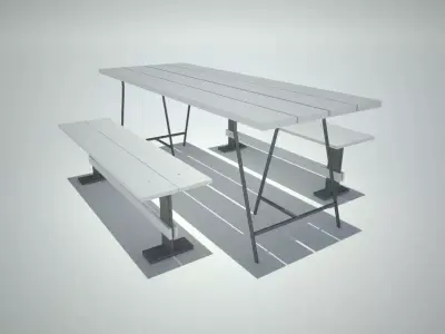 Dining Table Free 3D model 5