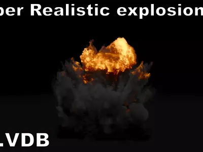 Super Realistic Explosion 8 - vdb animated 3D model