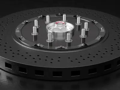 Car Brake Disc Type Three 3D model