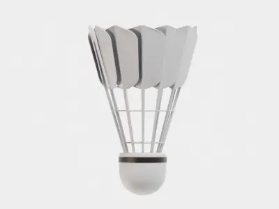 Badminton Shuttlecock Low-poly 3D model