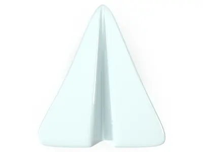 Paper Plane Cartoon Low-poly 3D model