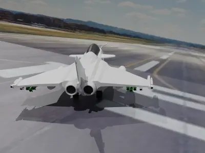 Aircraft Rafale Low-poly 3D model