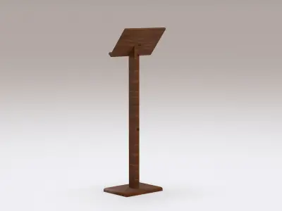 Antique wooden lectern 2 Low-poly 3D model