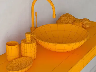 Washbasin marble mini 3D model
