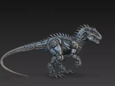 Robotic Dinosaur Ultra Realistic 3D Model Low-poly 3D model