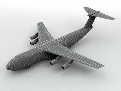 C-5 Galaxy Military Aircraft Low-poly 3D model