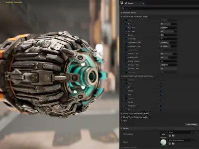 sci fi Machine Part - Cyberpunk design 3D model
