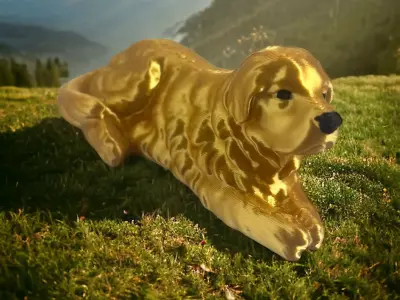 Dog Patou lying Free 3D print model