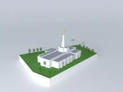 LDS Temple Asuncion Paraguay 112 Th. Operating Templo Mormon. Free 3D model