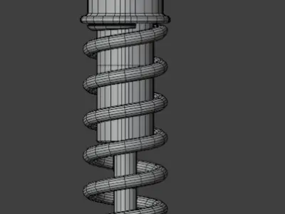 Shock with Gas Chamber Low-poly 3D model