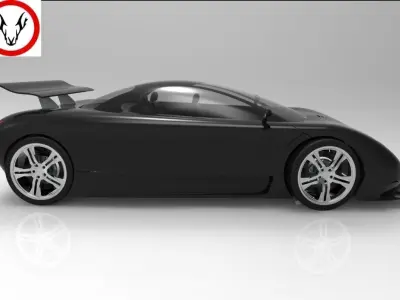 ASPEN futuristic sports car Free 3D model