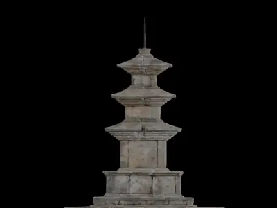 Korean Traditional Stone Pagoda  3D model