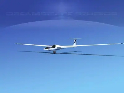 Glaser Dirks DG200 15Mtr Sailplane V08 3D model