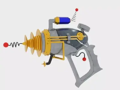 Statgun machine gun with wires 3D model