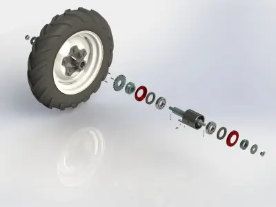 Agricultural Wheel hub 5xR16 Low-poly 3D model