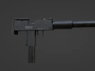 Ingram M10A1 Low-poly 3D model