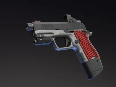 Kimber CDS9 Pistol Low-poly 3D model