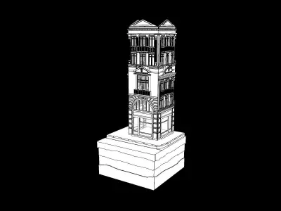 Old Istanbul City Building 008 3D model