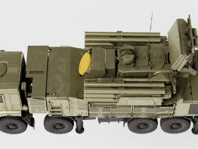 Pantsir S2 Air Defense System 3D model