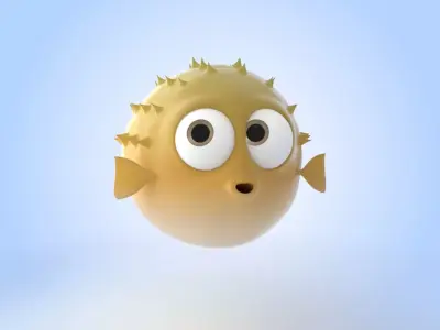 Blowfish 3D model