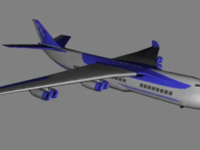 AirBlue Passenger Plane Airbus Low-poly 3D model