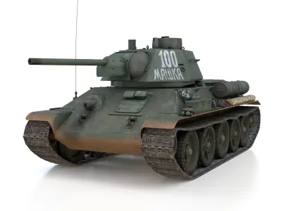 OT-34-76 - Soviet Flamethrower Tank - 100 3D model