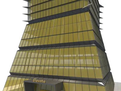 Commercial Building-021 Office Tower 3D model