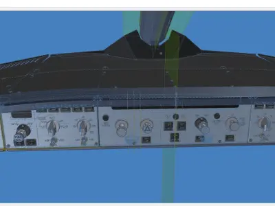 Airbus A320 Flight Control Unit for Captain and First Officer 3D model