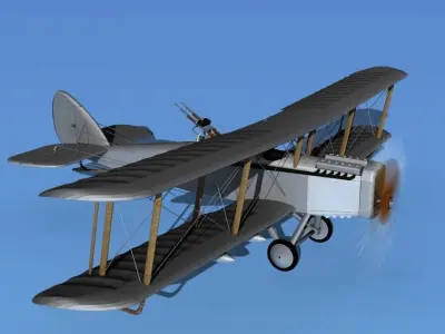 Airco DH-4 Bomber Unmarked 3D model