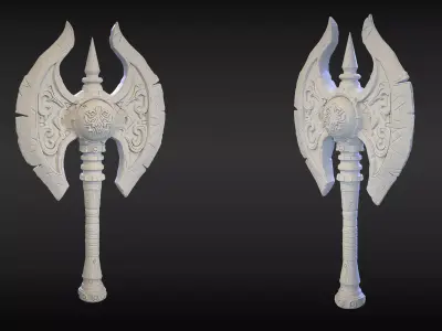Stylized Axe 02 3D model